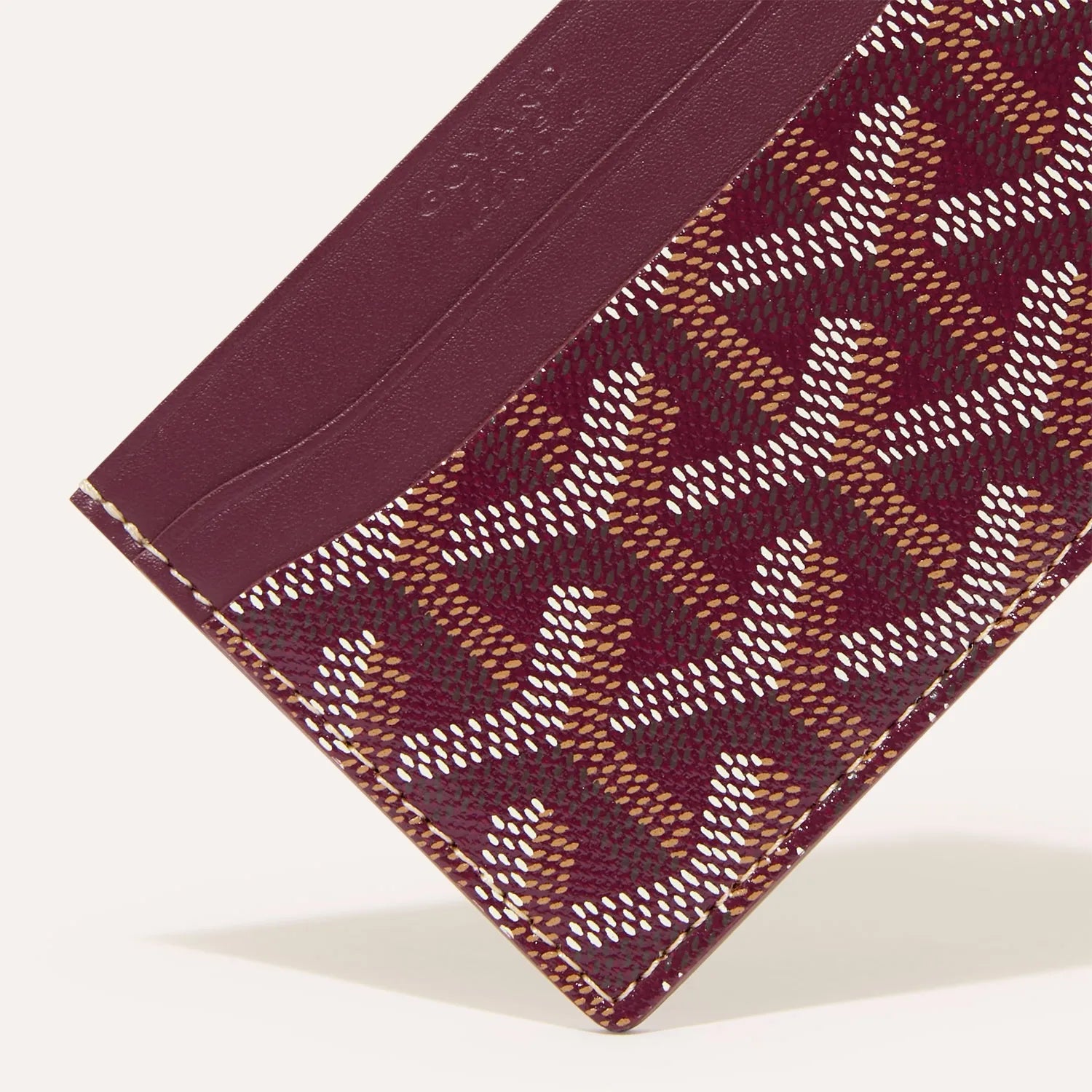 Goyard Saint-Sulpice Card Wallet Burgundy
