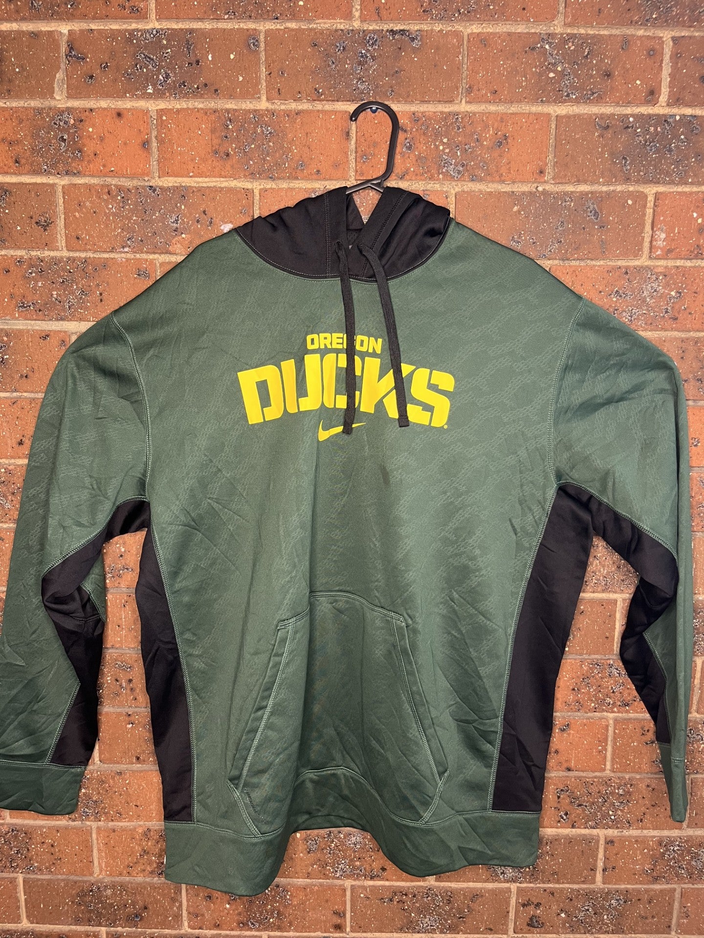 Nike Oregon Duck Spellout Logo Green Hoodie (XXL)